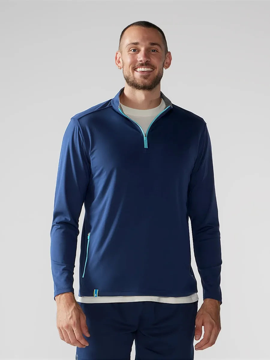 Chubbies performance navy quarter zip