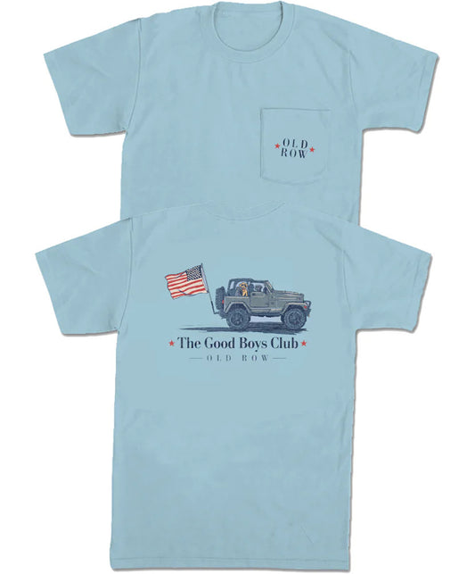 Old row GBC Jeep USA Pocket Tee