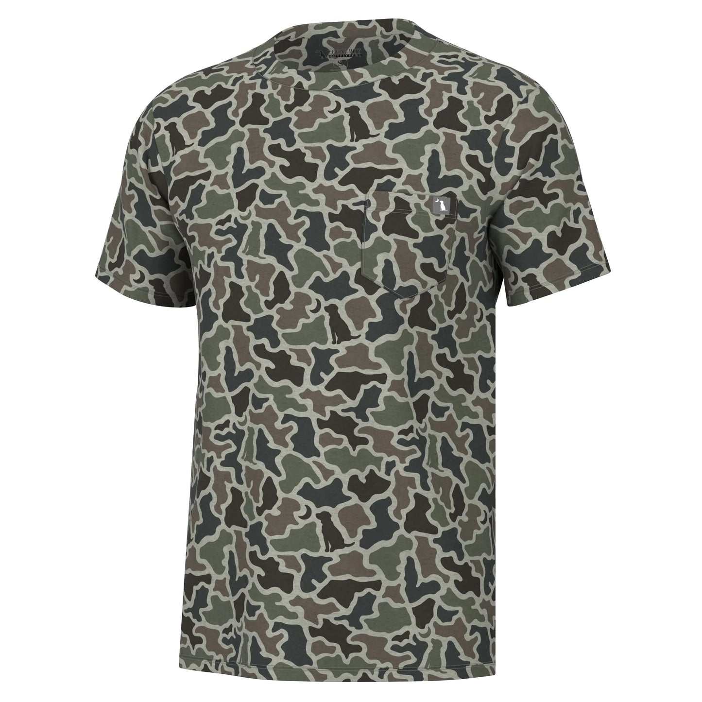 Local Boy SS Heather Blend Crew dog & moon camo