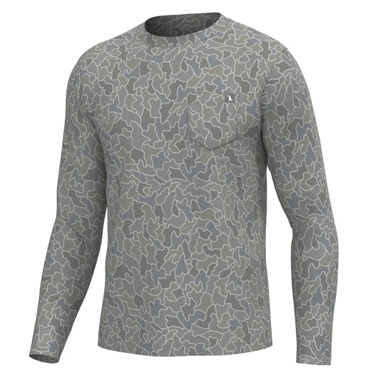 Local boy LS Heather Blend Crew cobblestone gray
