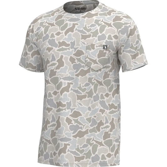 Local Boy Heather Blend SS Crewneck saltwater camo tee