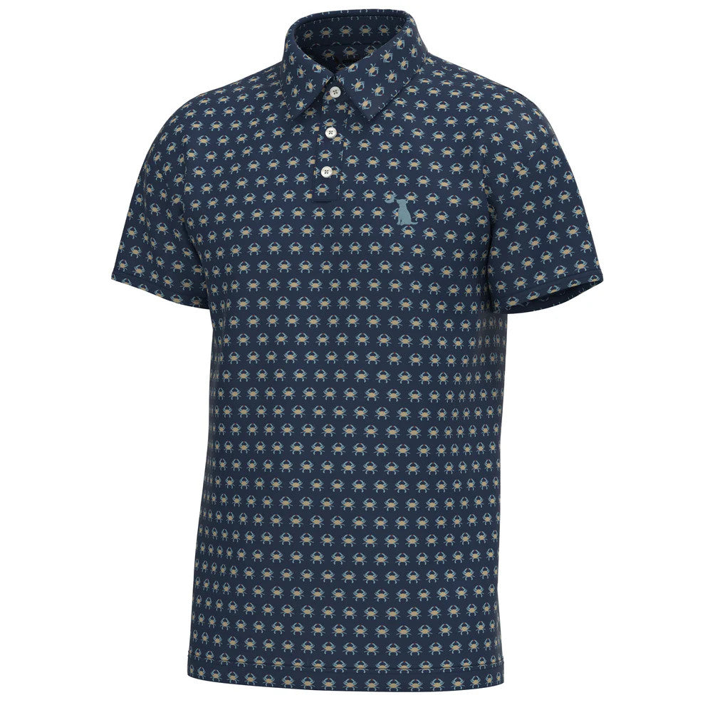 Local boy Youth Dirty Myrtle Polo - Blue Crab
