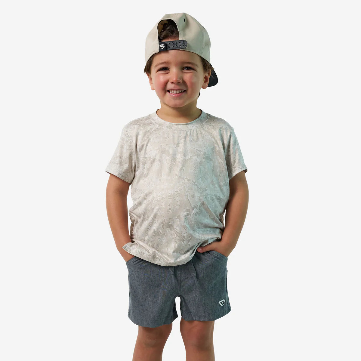 Burlebo Youth Go To Tee - Digi Camo - Ivory