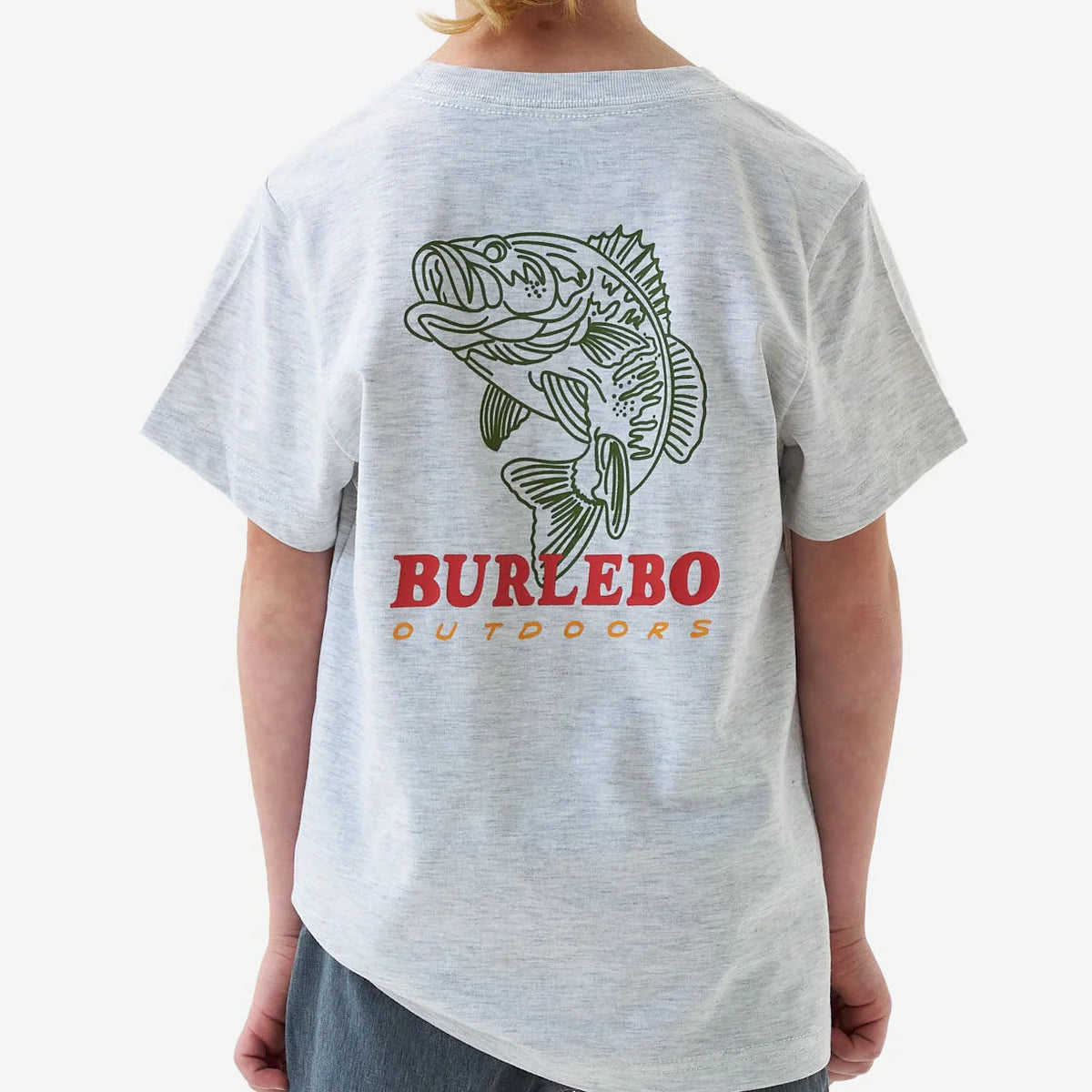 Burlebo Youth Short Sleeve Tee - Fish Wild - Ash Grey