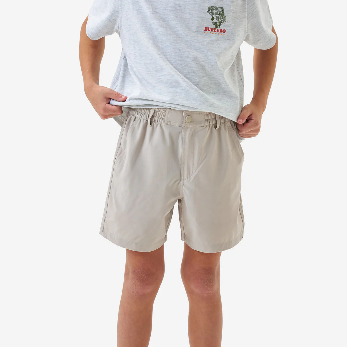 Burlebo Youth Everyday Short - Light Khaki - Old Glory Pocket