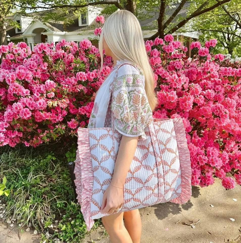 Eloise quilted tote bag