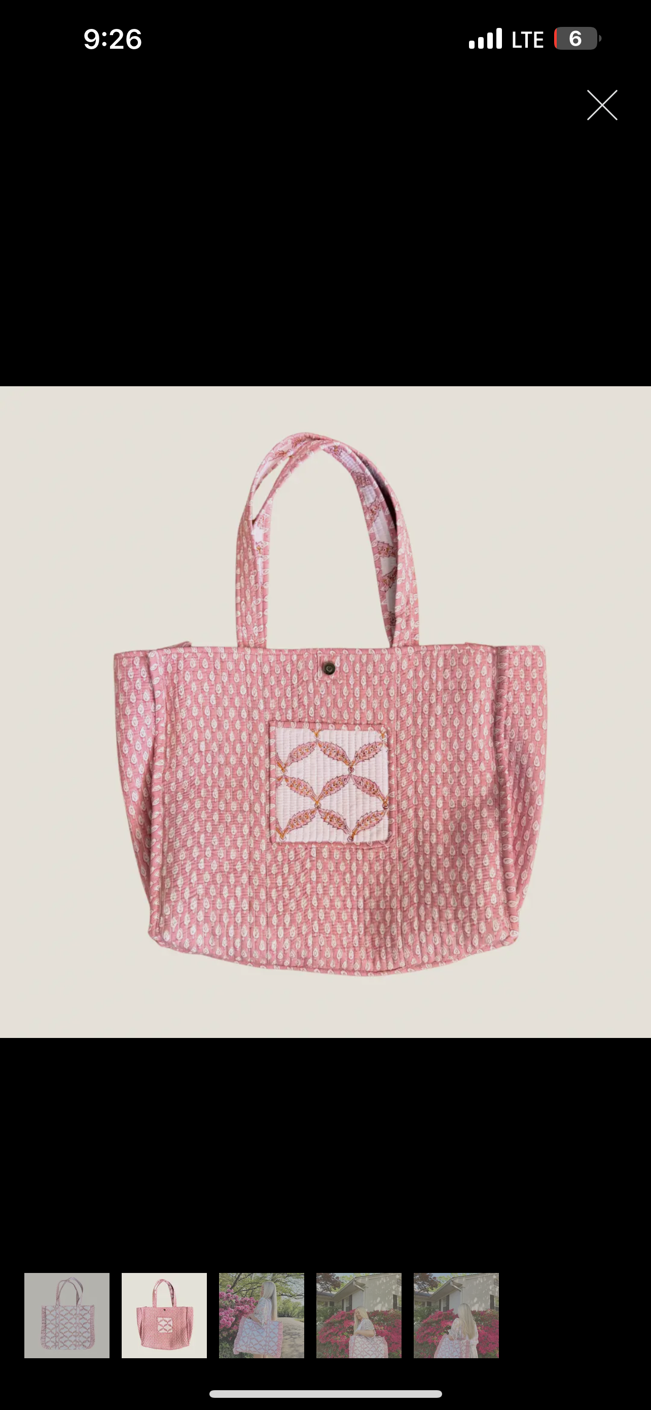 Eloise quilted tote bag