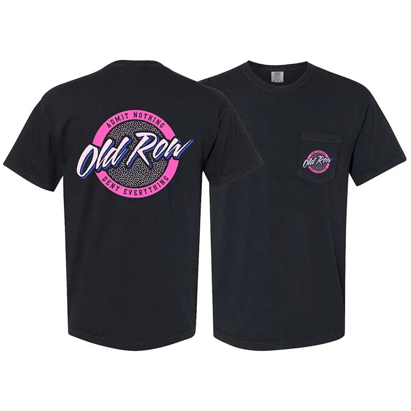 Old row CIRCLE LOGO BLACK SHORT SLEEVE T-SHIRT