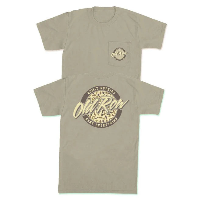Old row DUCK CAMO CIRCLE LOGO POCKET TEE