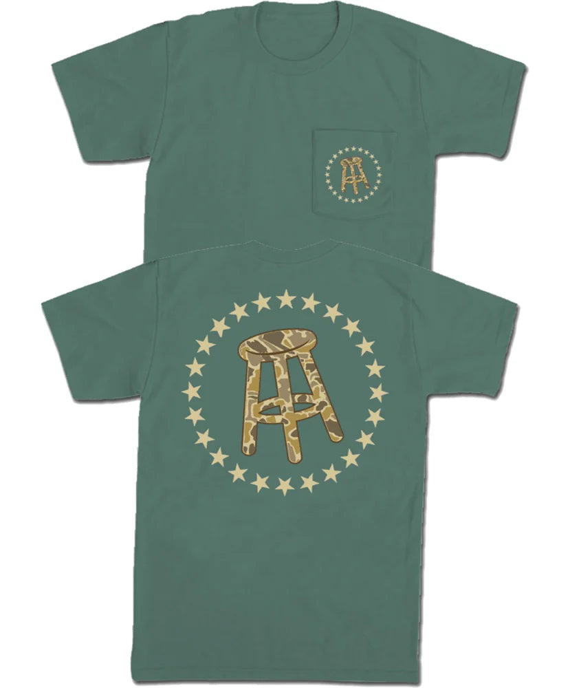 Barstool Sports Stools & Stars Camo Pocket Tee