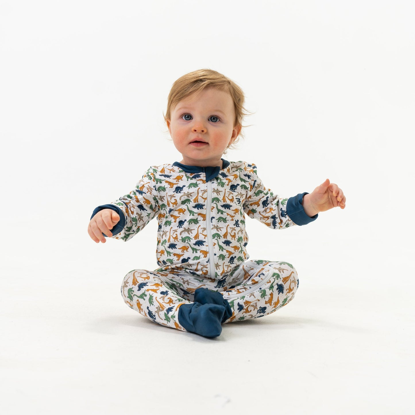 Burlebo Baby Zip Up - Dino-Mite