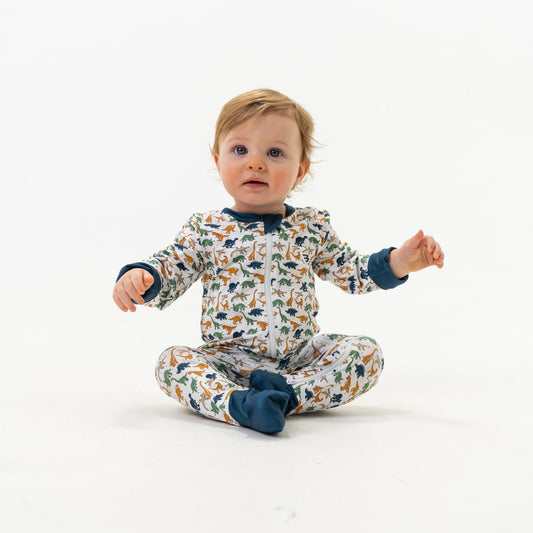 Burlebo Baby Zip Up - Dino-Mite