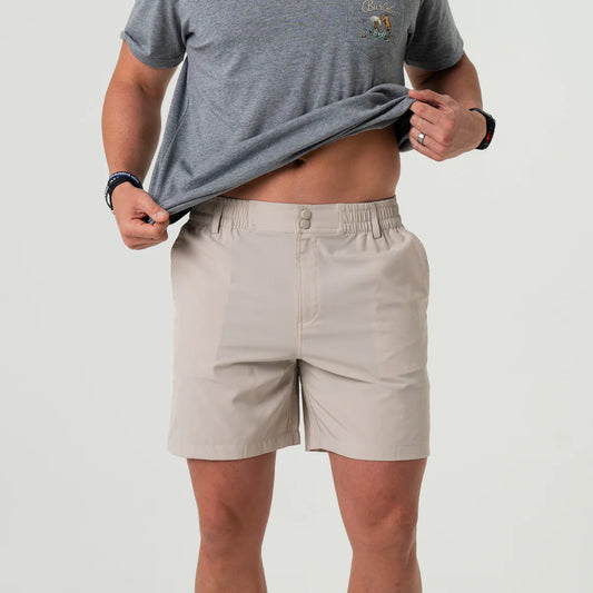 Burlebo Everyday Short - Light Khaki - American Flag Pocket