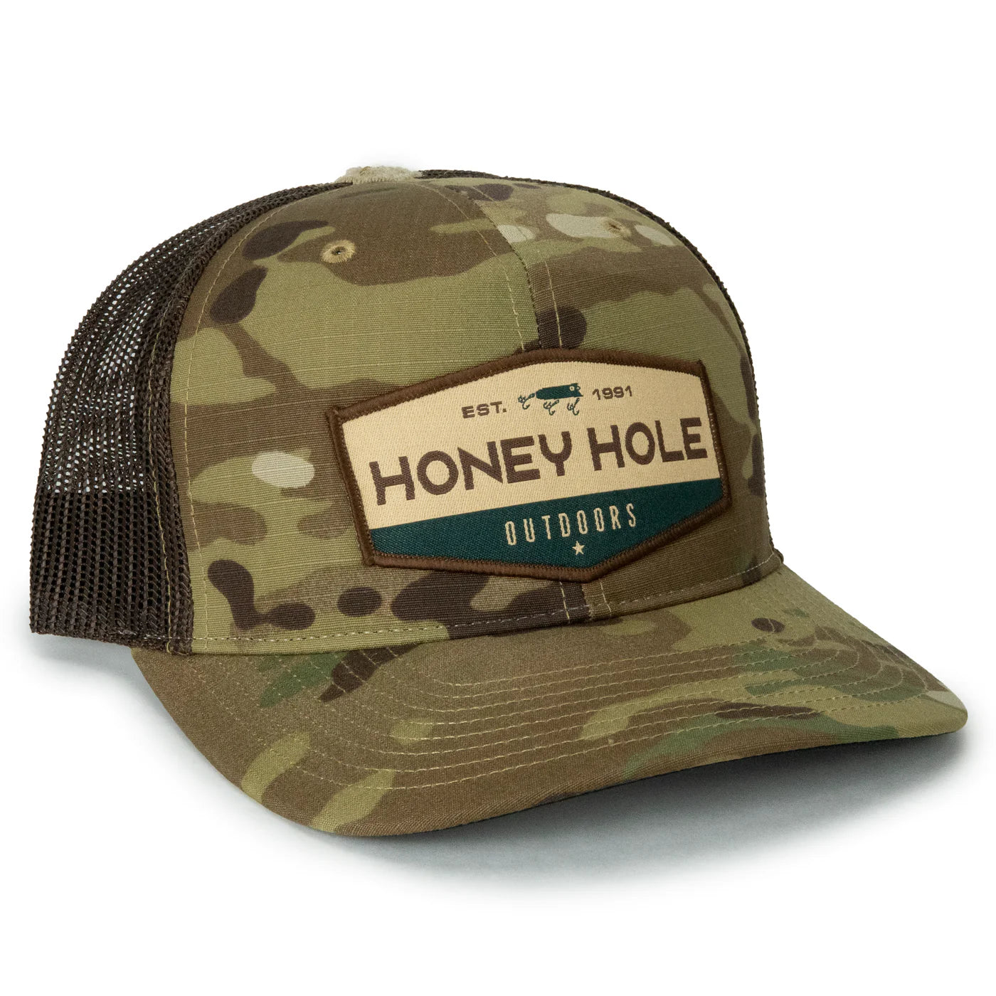 HONEY HOLE OUTDOORS: SNAPBACK - BROWN OG HEX - MULITCAM