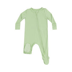 Angel dear 2 Way Zipper Footie - Solid Foam Green
