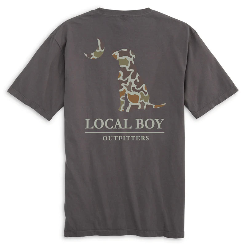 Local boy dog and mood camo grey