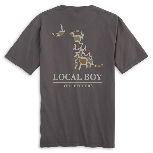 Local boy dog and mood camo grey