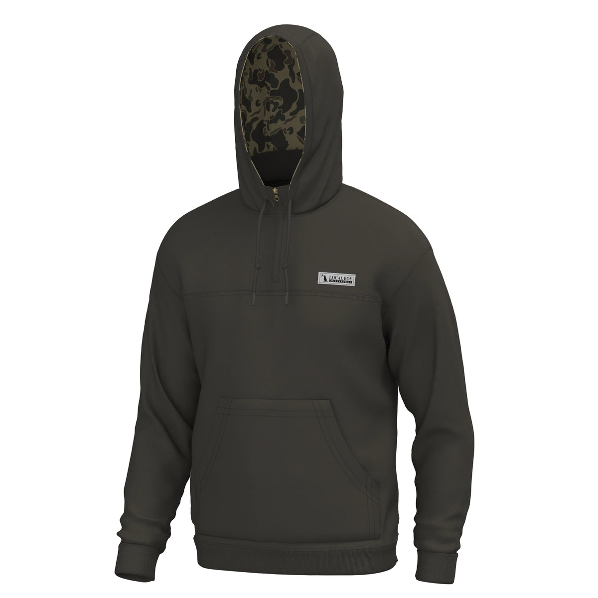 Local boy Quarter Zip Hoodie - deep mocha