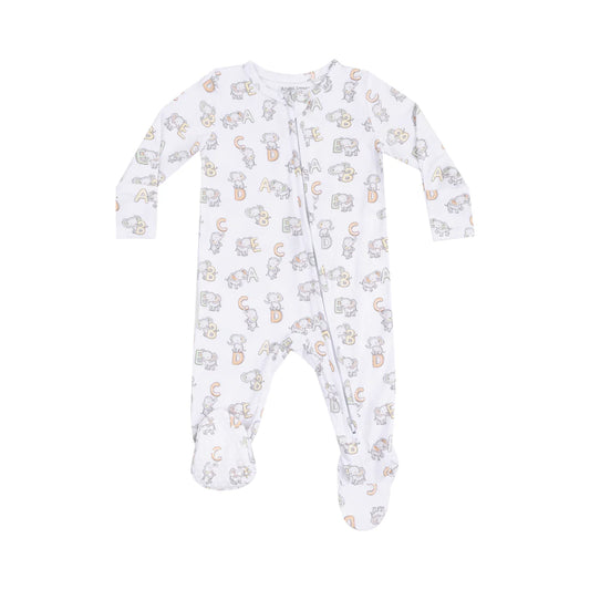 Vintage Elephant ABC 2 Way Zipper Footie angel dear