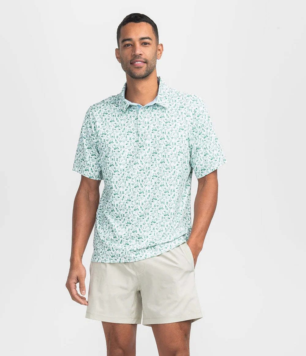 Southern shirt Tapped In Printed Polo - Meadow