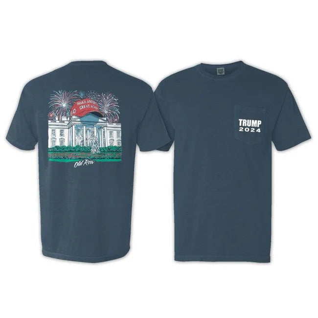 Old Row TRUMP 2024 WHITE HOUSE POCKET TEE