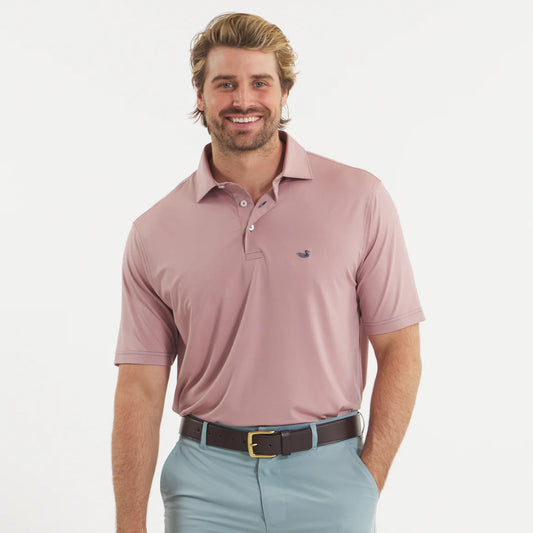 Southern marsh Bermuda Performance Polo - Wellington Stripe