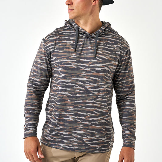 Burlebo Performance Hoodie - Tiger Stripe Camo - Wetland