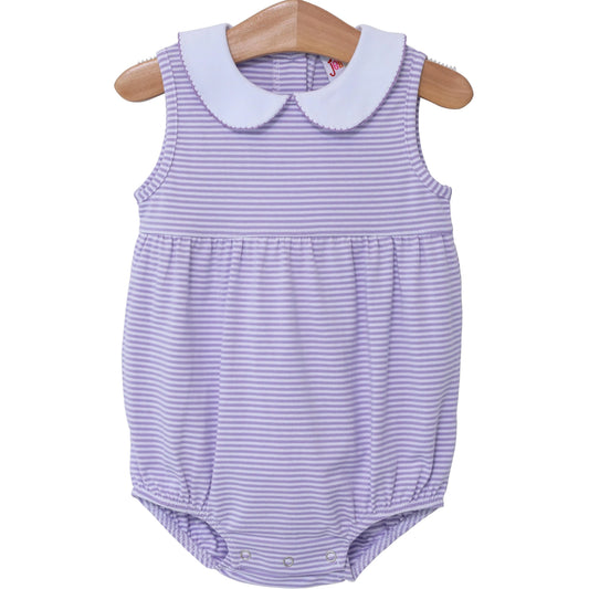 Jellybean Charlotte Sleeveless Bubble- Lavender Stripe