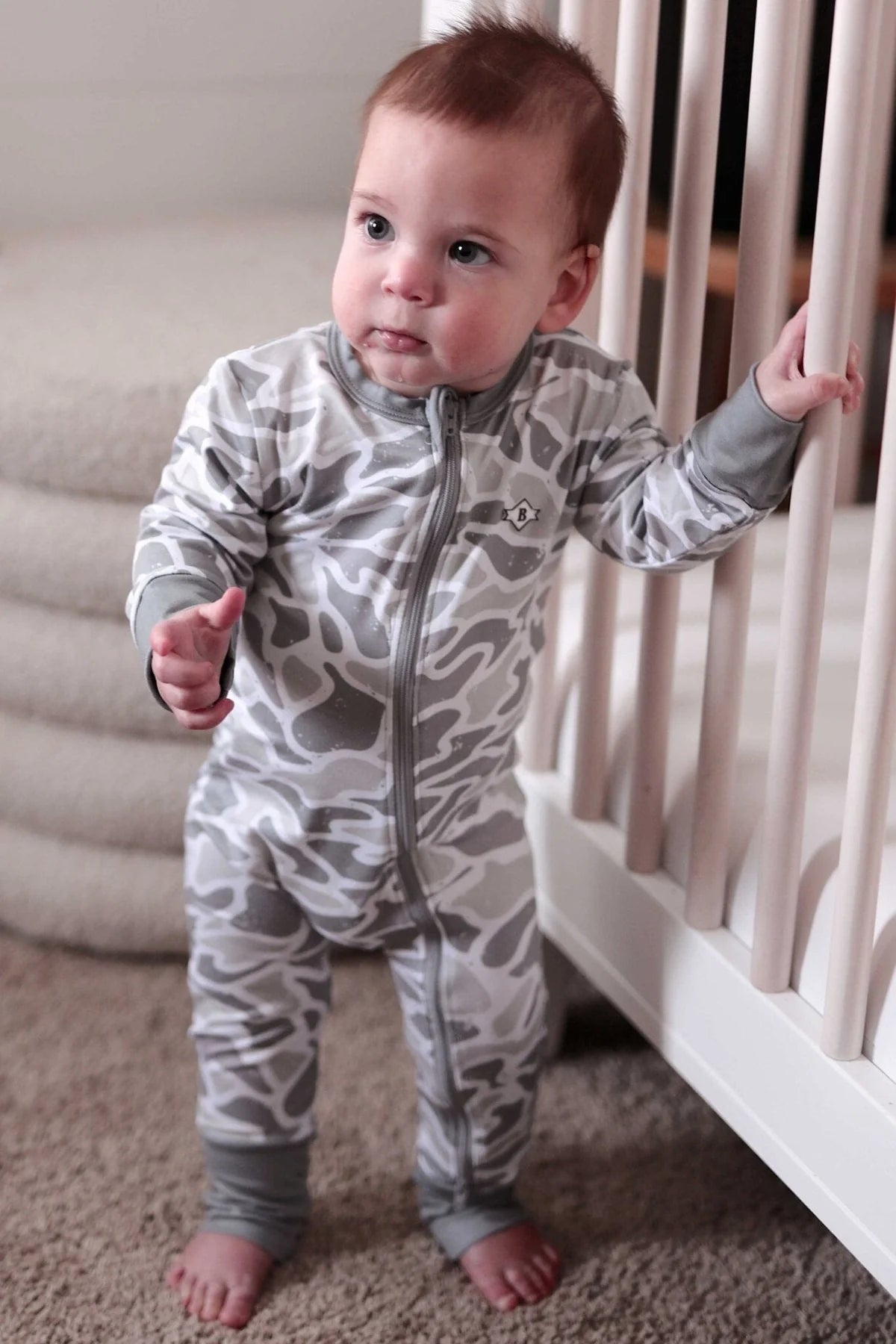 Burlebo Baby Zip Up - White Camo