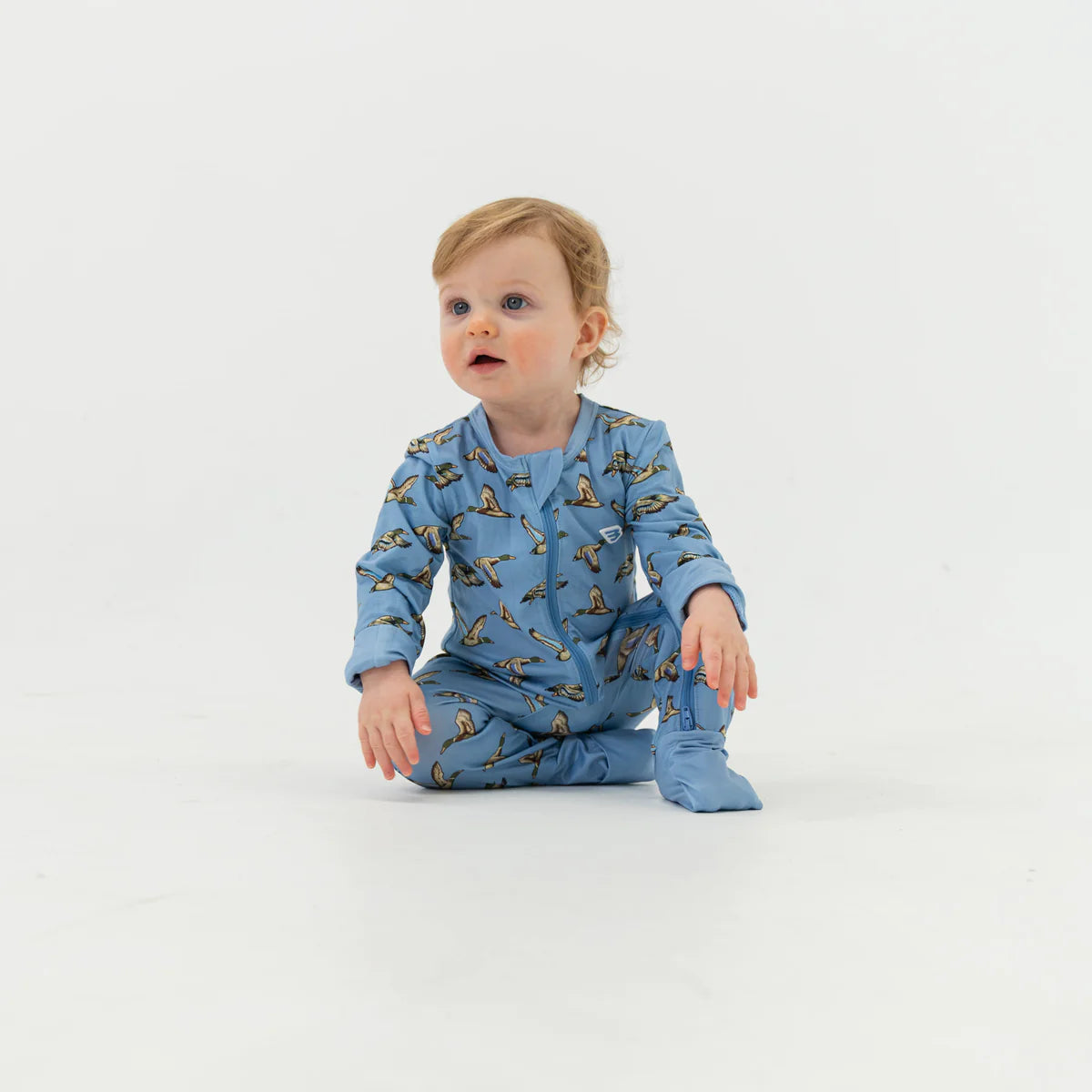 Burlebo Baby Zip Up - Jumbo Mallards Blue