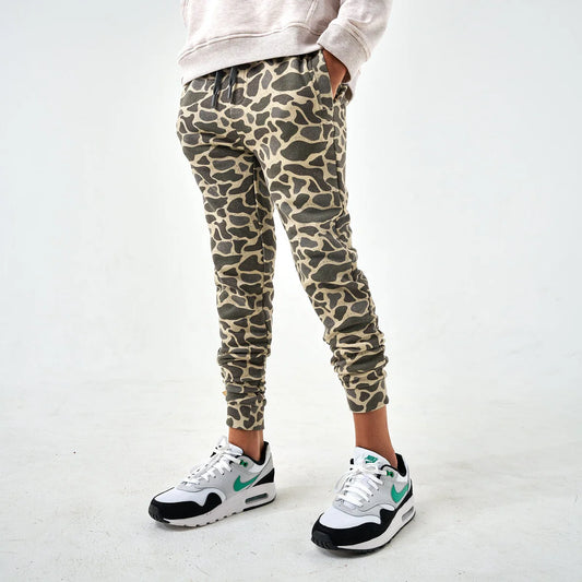 Burlebo Youth Fleece Jogger - Classic Deer Camo