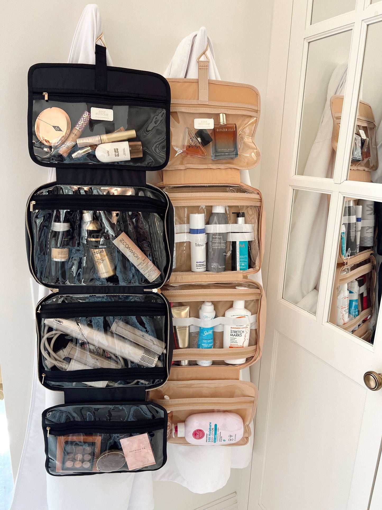 All The Things - Leather Hanging Bag: Black Leather