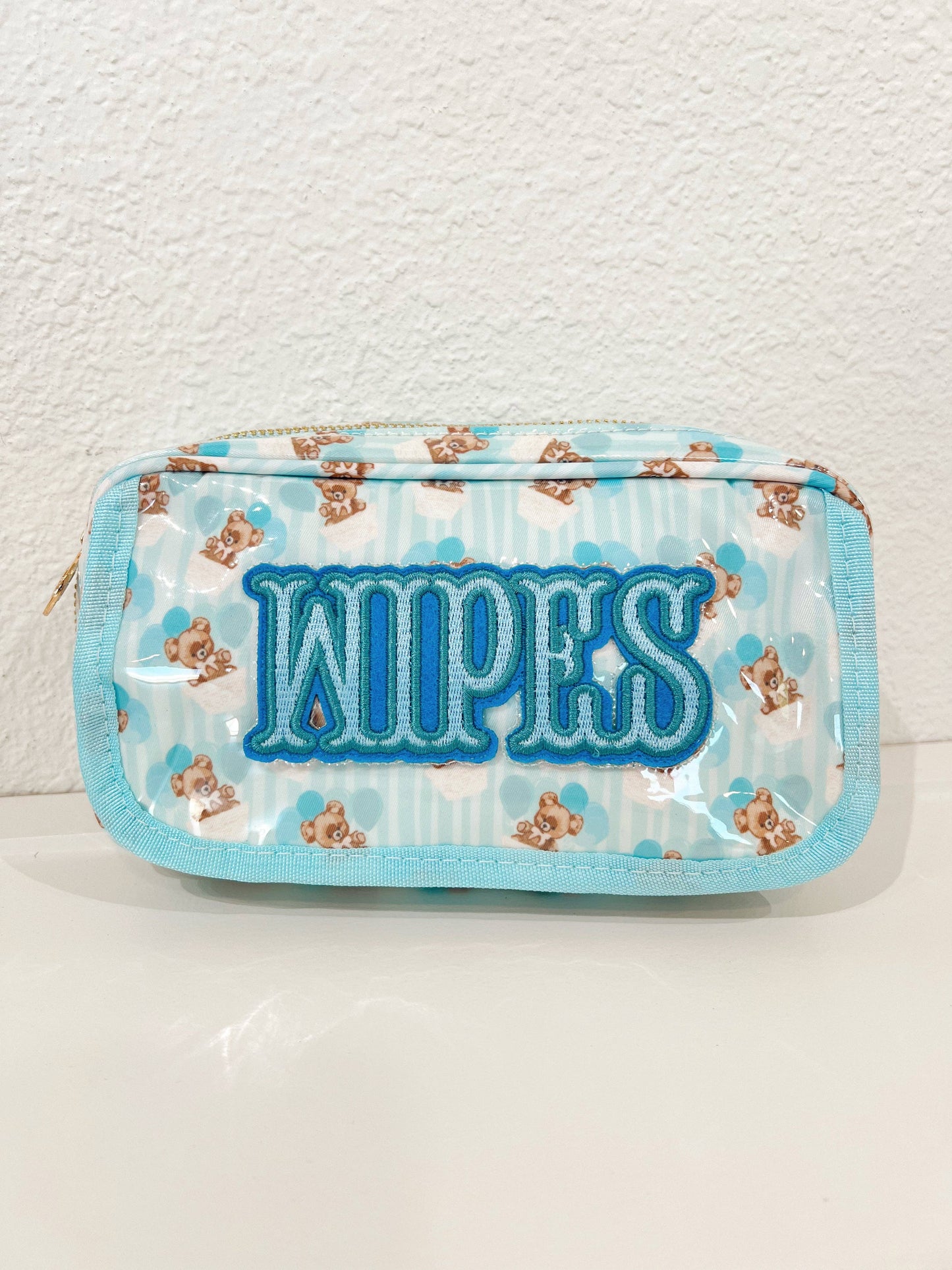 Wipes Pouch - Clear Coat Bag: Tan