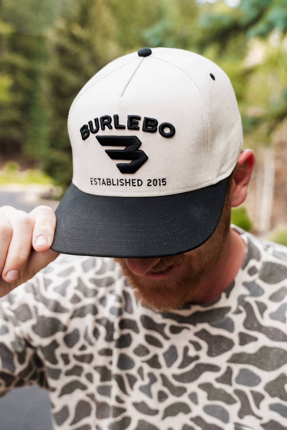 Burlebo Cap - 3D Flying B Logo: Cream