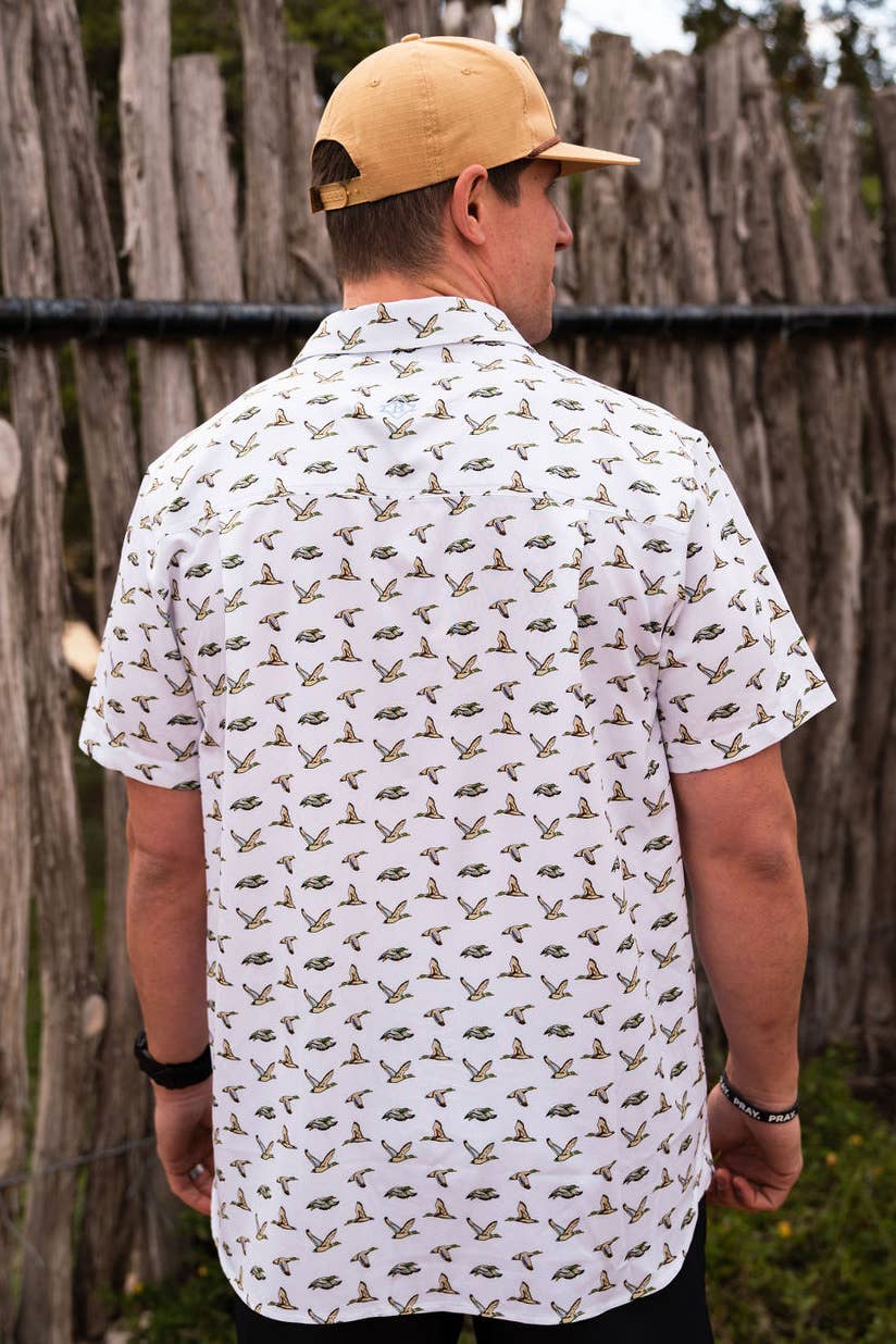 Burlebo Performance Button Up - Mallard Ducks