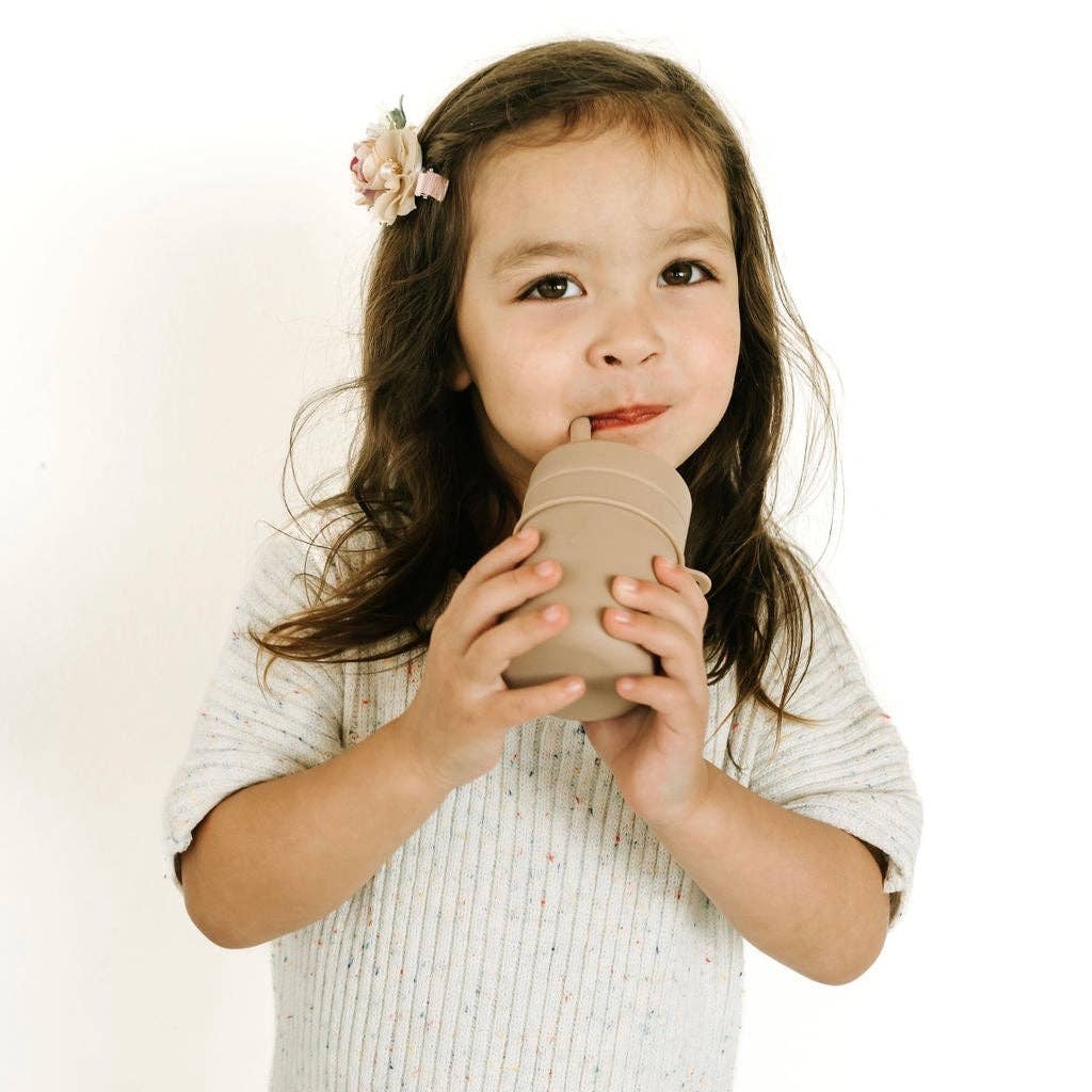 Silicone Transitional Straw Cup: Petal Pink