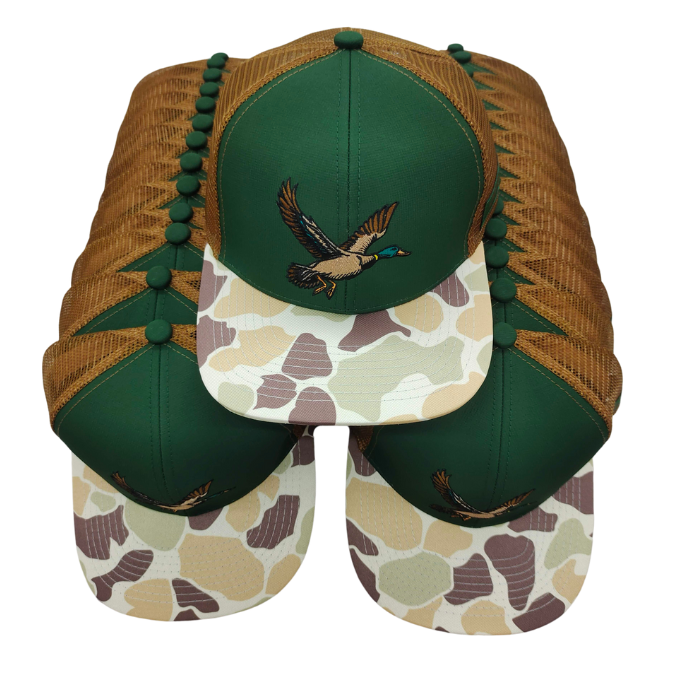 OLE BOY: Flying Mallard Camo Trucker Hat