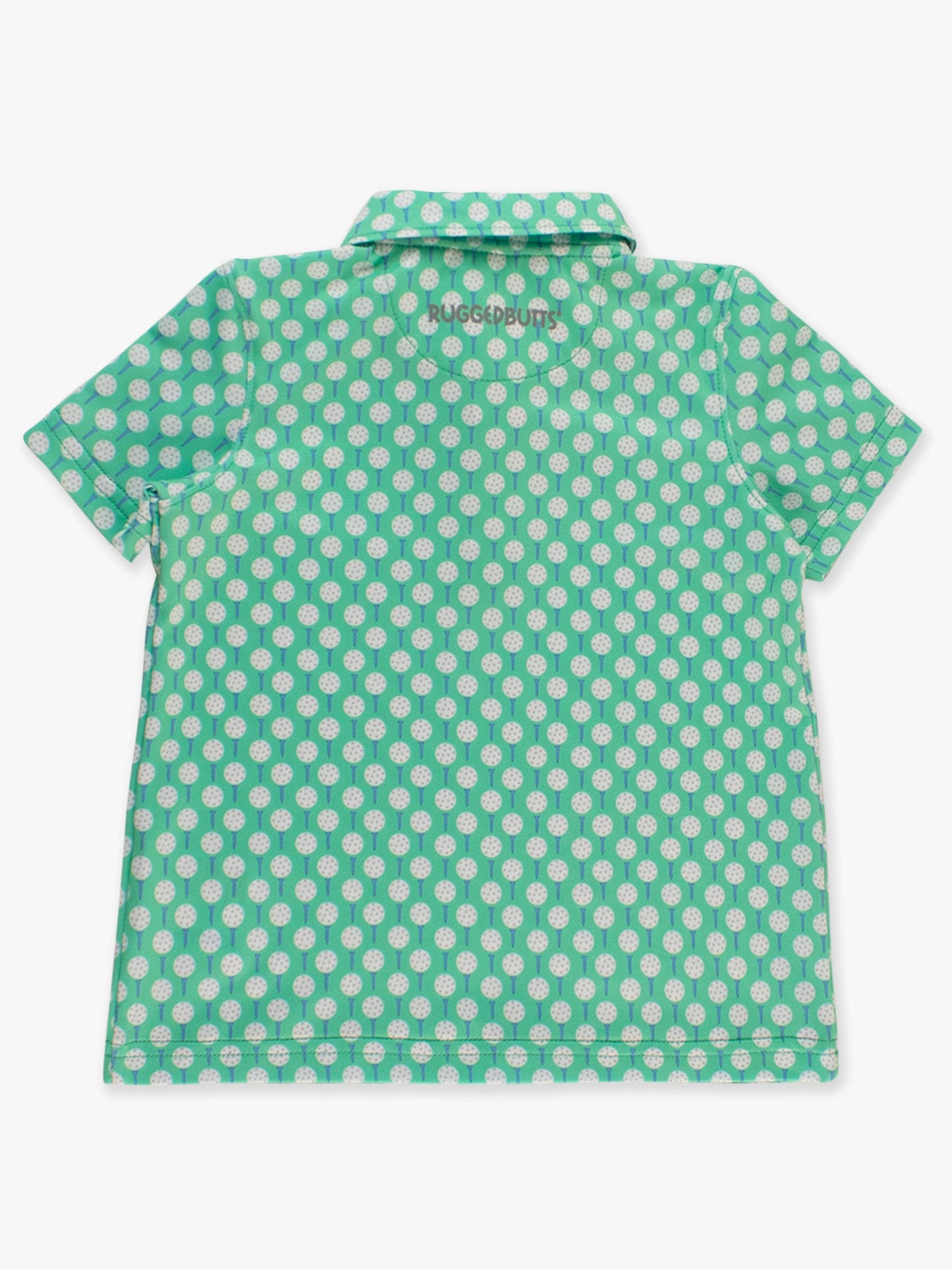Boys Tiny Tee Time Golf Knit Short Sleeve Performance Polo: Green