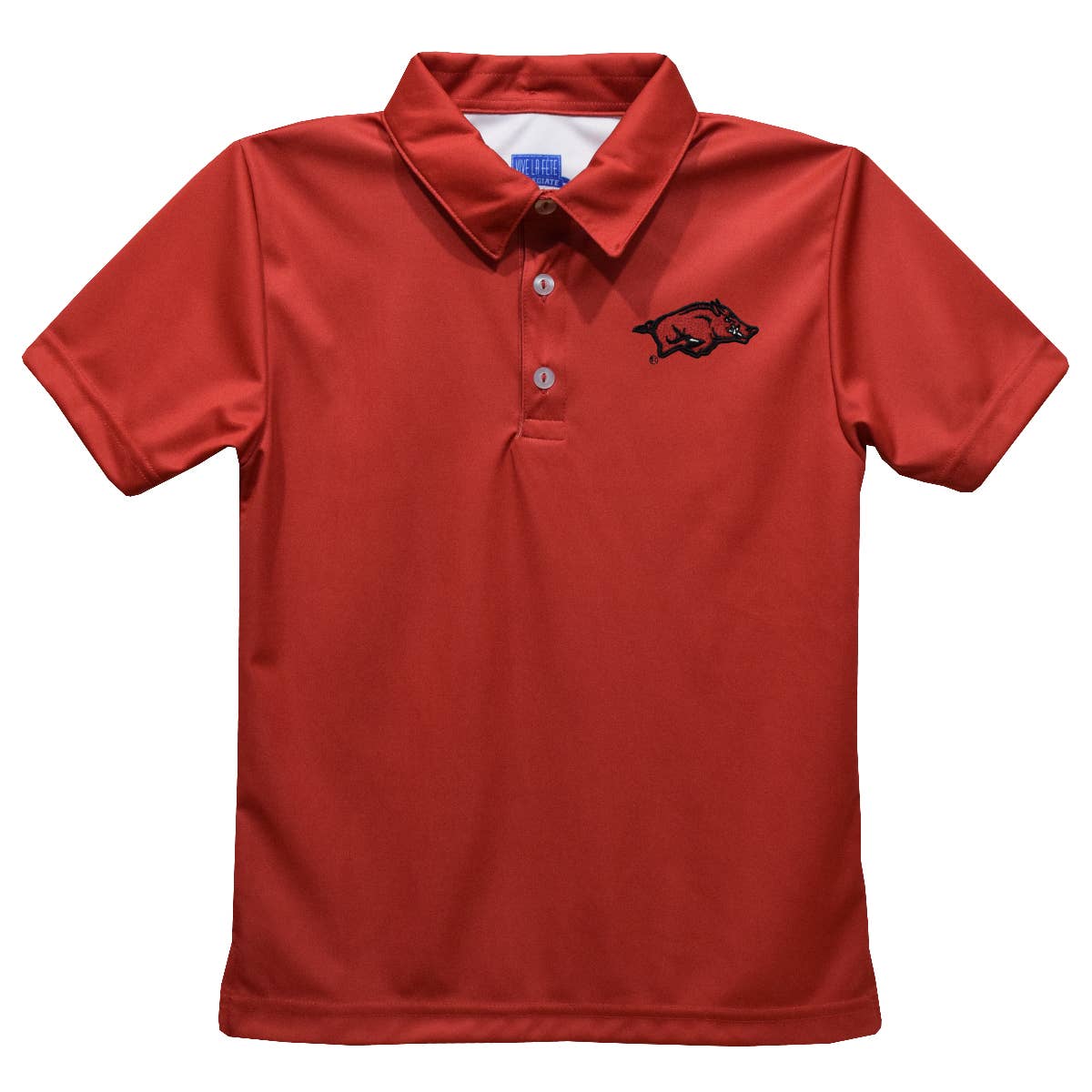 Arkansas Razorbacks Embroidered Red Short Sleeve Polo Shirt