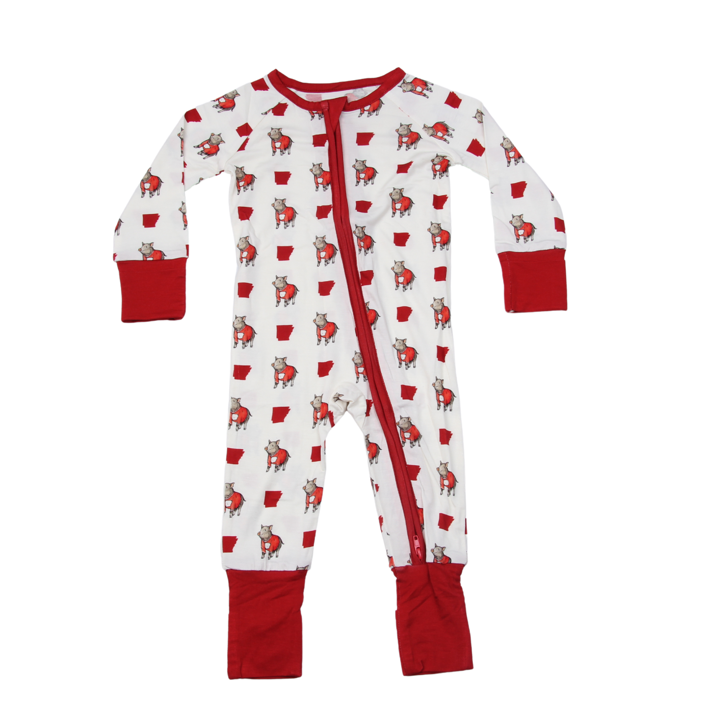 Arkansas Shape Wild Boar Unisex Kids Pajamas