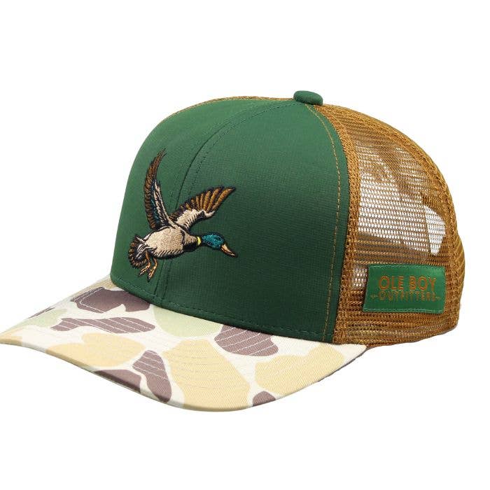 OLE BOY: Flying Mallard Camo Trucker Hat