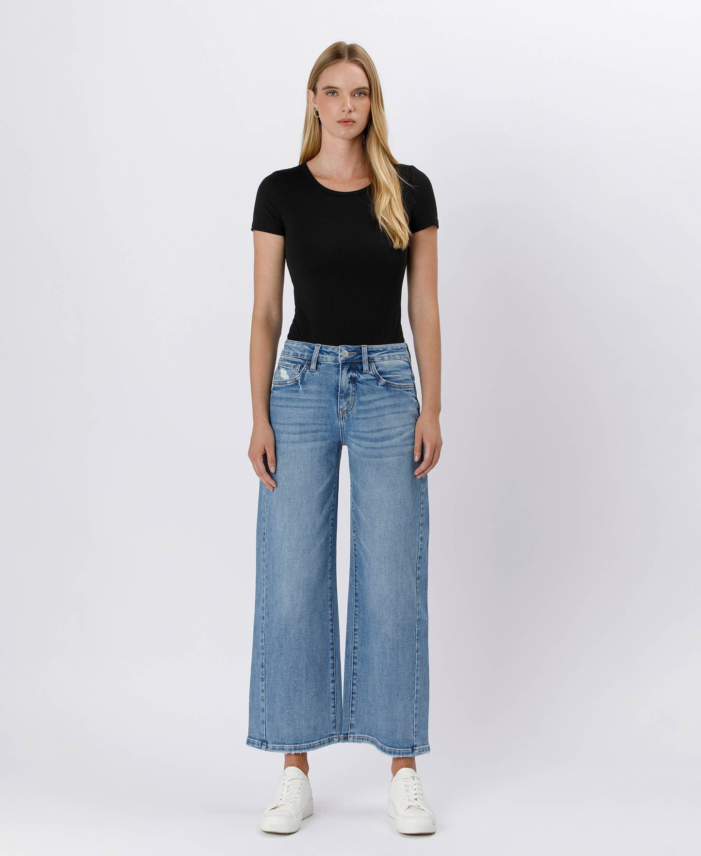 HIGH RISE BAGGY WIDE JEANS LV1471