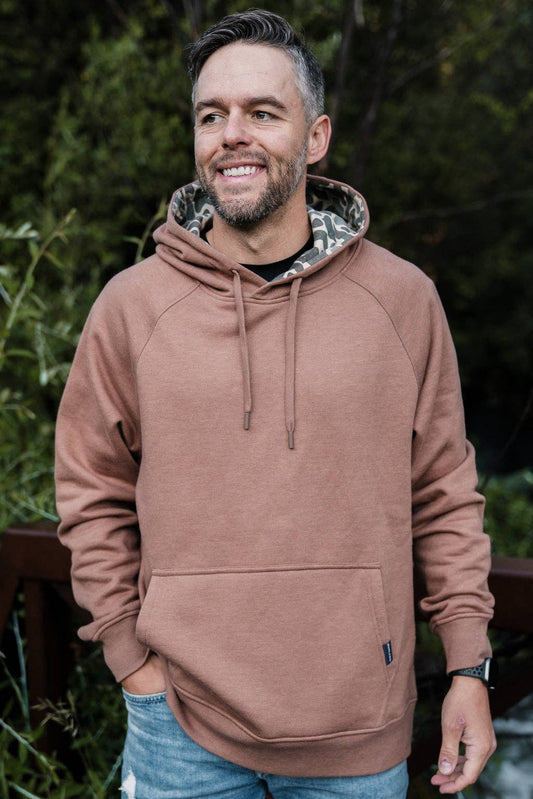 Burlebo Fleece Hoodie - Heather Brown - CDC Hood