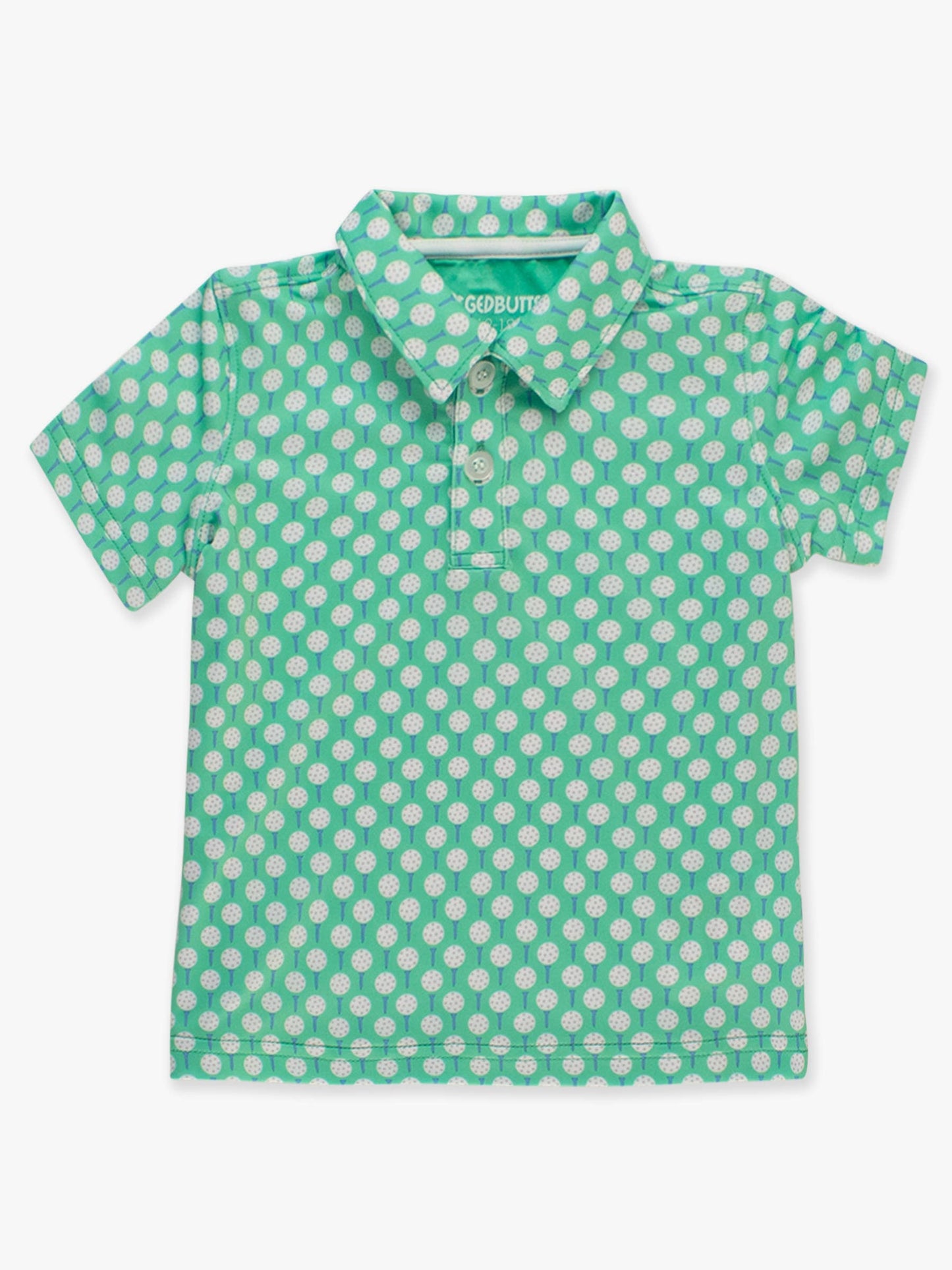 Boys Tiny Tee Time Golf Knit Short Sleeve Performance Polo: Green
