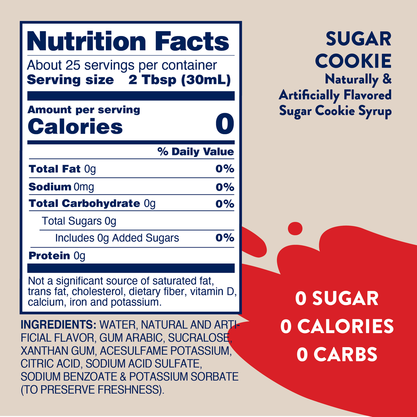 Sugar Free Sugar Cookie Skinny Syrup