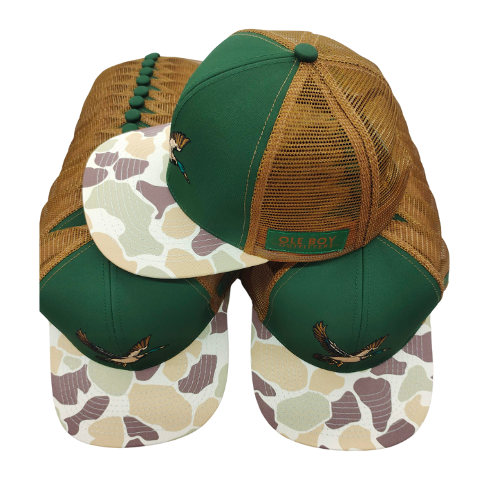 OLE BOY: Flying Mallard Camo Trucker Hat