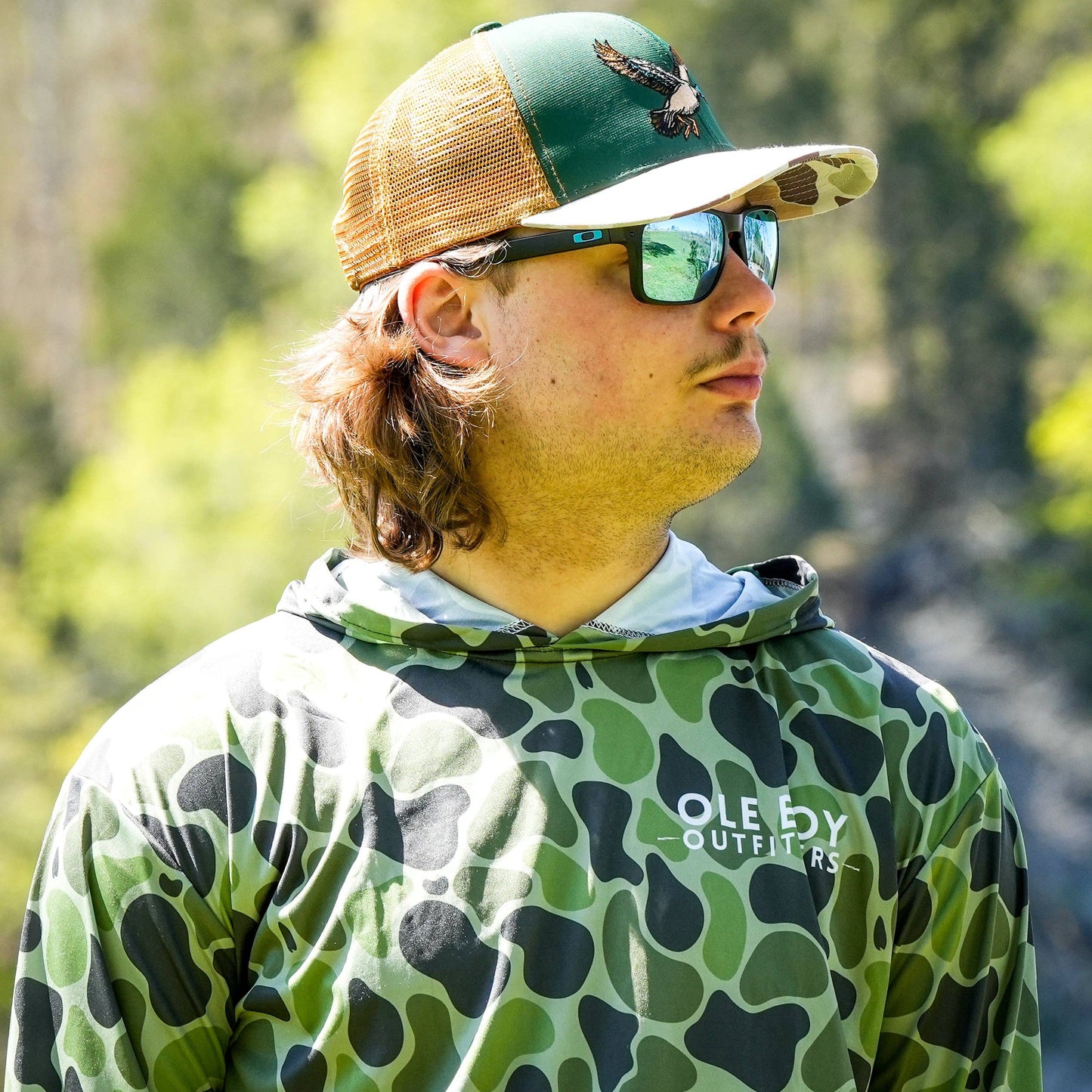 OLE BOY: Flying Mallard Camo Trucker Hat