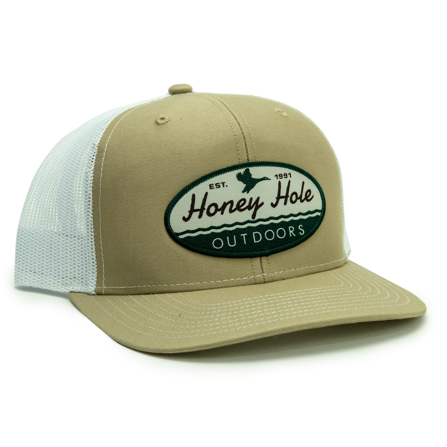 Snapback - Oval Duck - Khaki/White